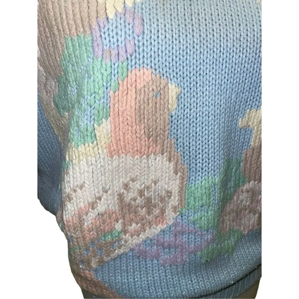 The Eagles Eye Vintage Light Blue Sleeveless Sweater Size Medium